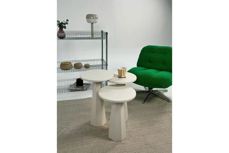 Miu Pöytäsarja 35 cm - Kerma - Huonekalut - Pöytä & ruokailuryhmä - Apupöytä & sivupöytä - Sarjapöytä