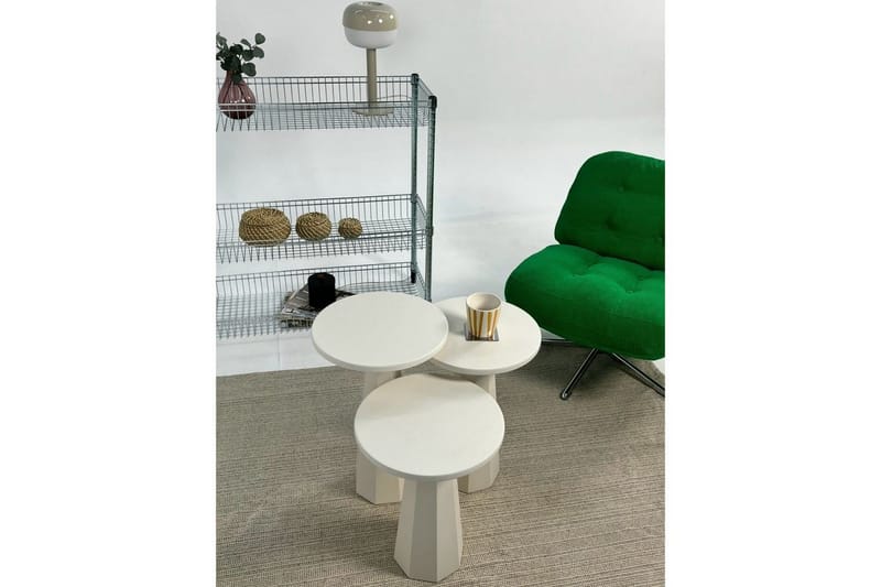 Miu Pöytäsarja 35 cm - Kerma - Huonekalut - Pöytä & ruokailuryhmä - Apupöytä & sivupöytä - Sarjapöytä