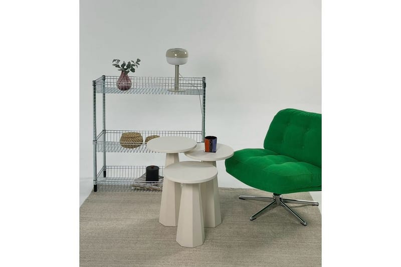 Miu Pöytäsarja 35 cm - Kerma - Huonekalut - Pöytä & ruokailuryhmä - Apupöytä & sivupöytä - Sarjapöytä