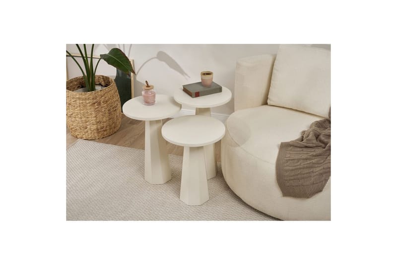 Miu Pöytäsarja 35 cm - Valkoinen - Huonekalut - Pöytä & ruokailuryhmä - Apupöytä & sivupöytä - Sarjapöytä