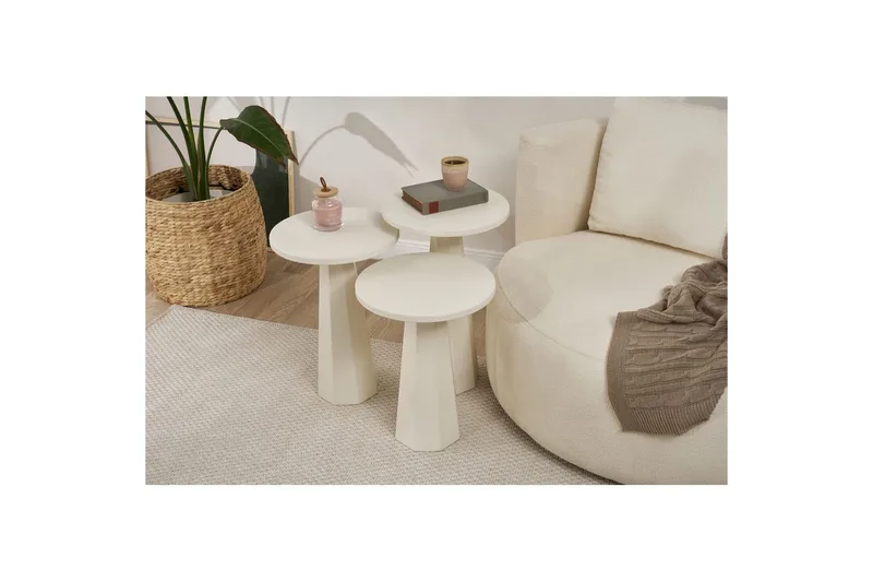 Miu Pöytäsarja 35 cm - Valkoinen - Huonekalut - Pöytä & ruokailuryhmä - Apupöytä & sivupöytä - Sarjapöytä