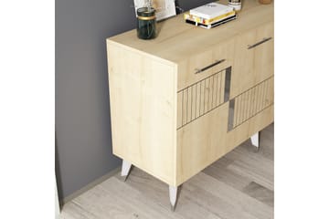 Moda Konsolipöytä 150 cm - Ruskea/Tammi/Hopea - Huonekalut - Pöytä & ruokailuryhmä - Apupöytä & sivupöytä - Konsolipöytä
