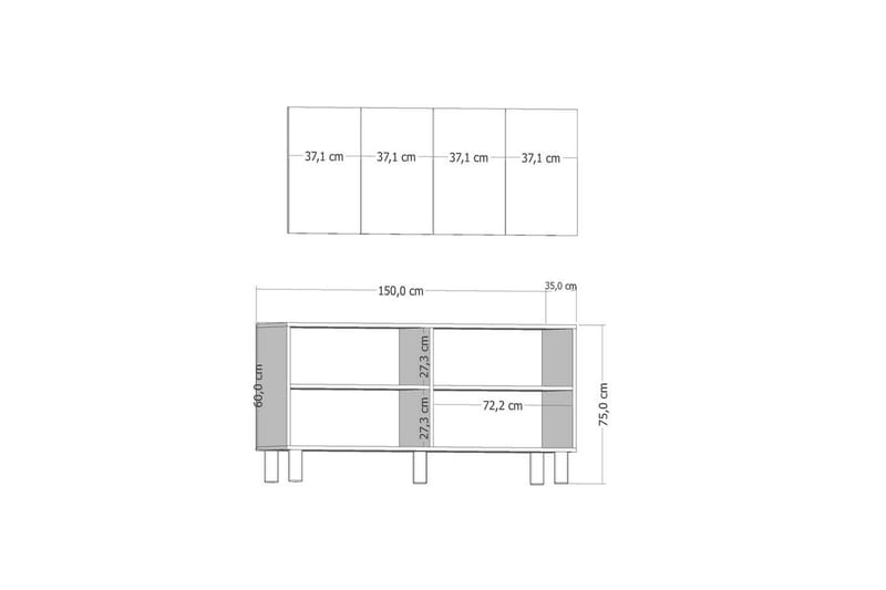 Mono konsolipöytä 150 cm - Beige/Punertavanvärinen puu - Huonekalut - Pöytä & ruokailuryhmä - Apupöytä & sivupöytä - Konsolipöytä