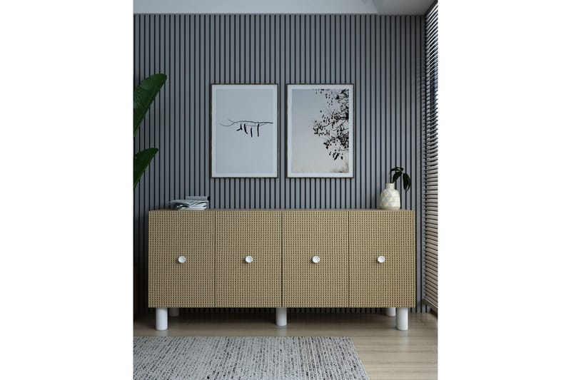 Mono konsolipöytä 150 cm - Beige/Punertavanvärinen puu - Huonekalut - Pöytä & ruokailuryhmä - Apupöytä & sivupöytä - Konsolipöytä