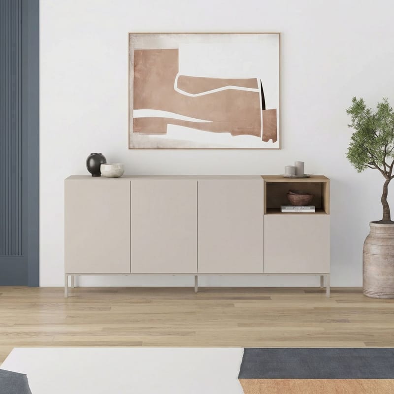 Morlen konsolipöytä 180x80x41,8 cm - Santstone ja luonnontammi - Huonekalut - Pöytä & ruokailuryhmä - Apupöytä & sivupöytä - Eteispöytä