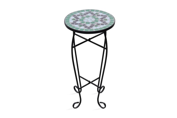 Mosaiikki Sohvapöytä Kasvipöytä Vihreä Valkoinen - Vihreä - Lamppupöytä - Tarjotinpöytä & pikkupöytä