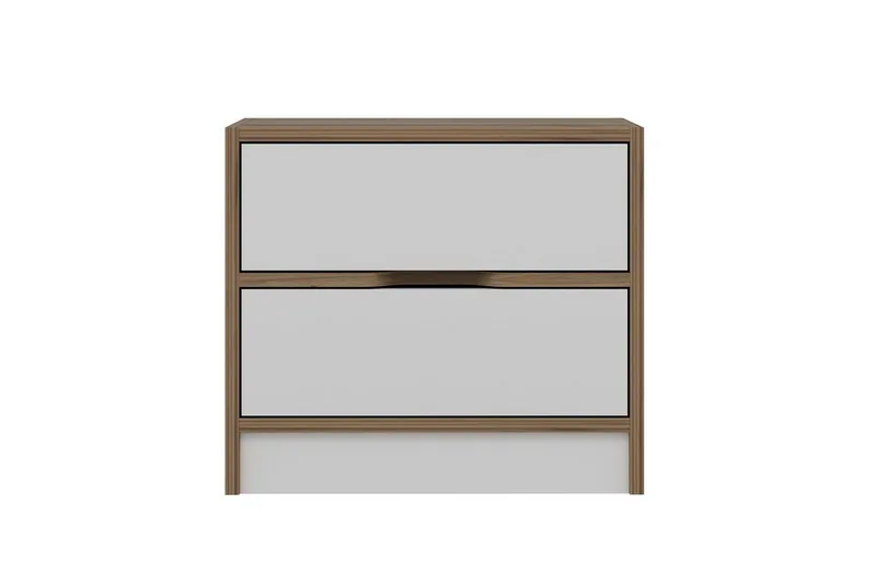 Munna Yöpöytä 54 cm - Pähkinä/Valkoinen - Huonekalut - Pöytä & ruokailuryhmä - Apupöytä & sivupöytä - Yöpöytä