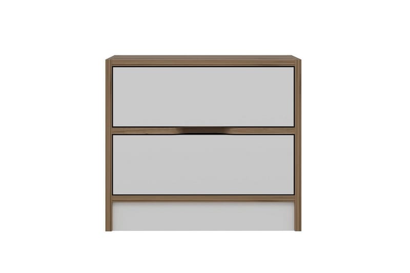 Munna Yöpöytä 54 cm - Pähkinä/Valkoinen - Huonekalut - Pöytä & ruokailuryhmä - Apupöytä & sivupöytä - Yöpöytä