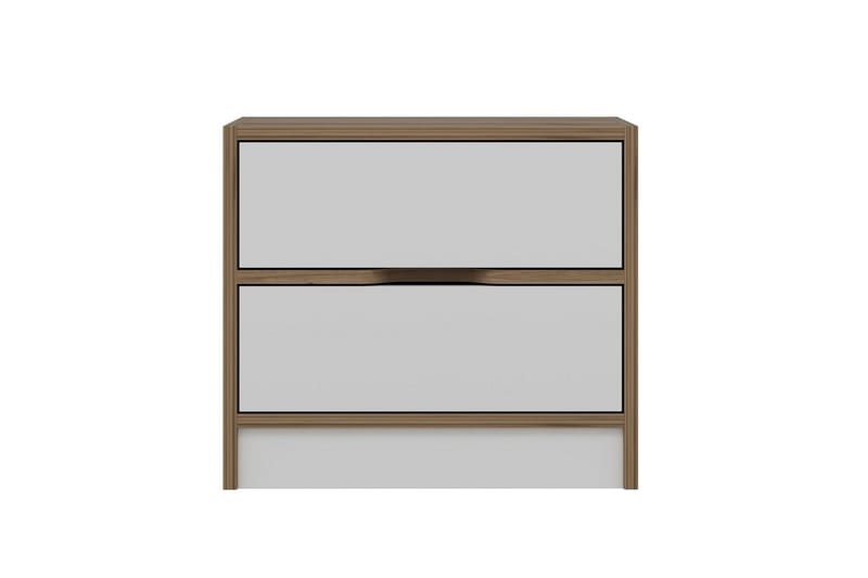 Munna Yöpöytä 54 cm - Pähkinä/Valkoinen - Huonekalut - Pöytä & ruokailuryhmä - Apupöytä & sivupöytä - Yöpöytä