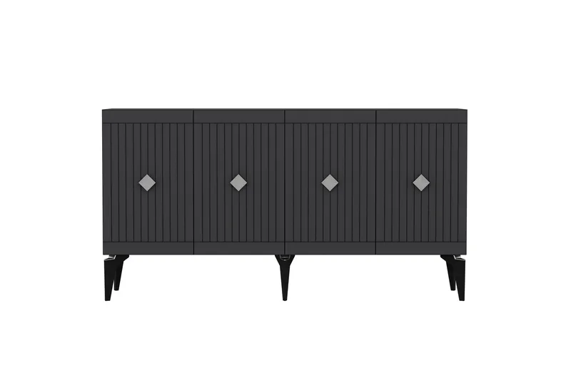 Naruyuki Konsolipöytä 150 cm, Antrasiitti/Hopea