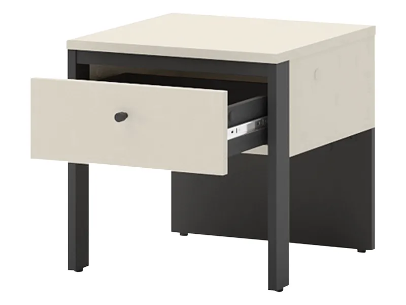 Navron Yöpöytä 40 cm - Beige/Musta - Huonekalut - Pöytä & ruokailuryhmä - Apupöytä & sivupöytä - Yöpöytä