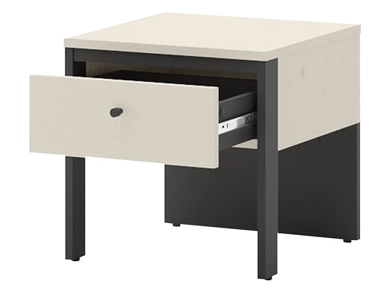 Navron Yöpöytä 40 cm - Beige/Musta - Huonekalut - Pöytä & ruokailuryhmä - Apupöytä & sivupöytä - Yöpöytä