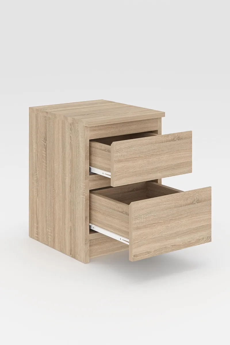 Nightstand Hanah Home Sonomo-tammi - Huonekalut - Pöytä & ruokailuryhmä - Apupöytä & sivupöytä - Yöpöytä