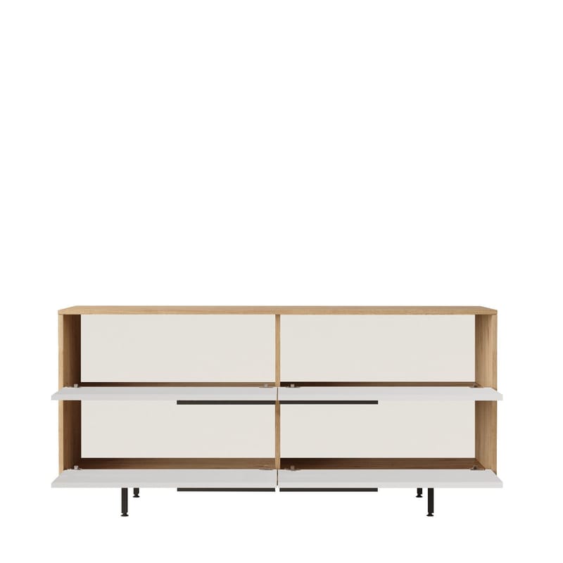 Nilena konsolipöytä 160x74,3x44,5 cm - Tammi ja valkoinen - Huonekalut - Pöytä & ruokailuryhmä - Apupöytä & sivupöytä - Eteispöytä