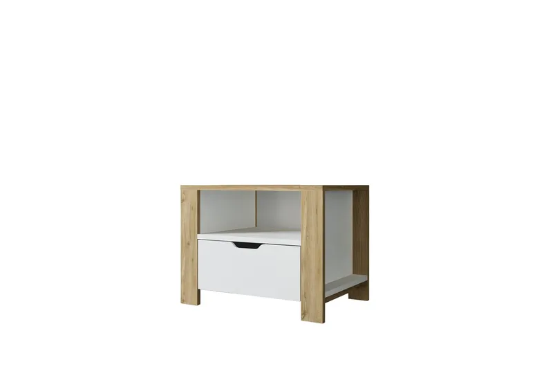 Nordhs Yöpöytä 60 cm, Vaaleanruskea/Valkoinen