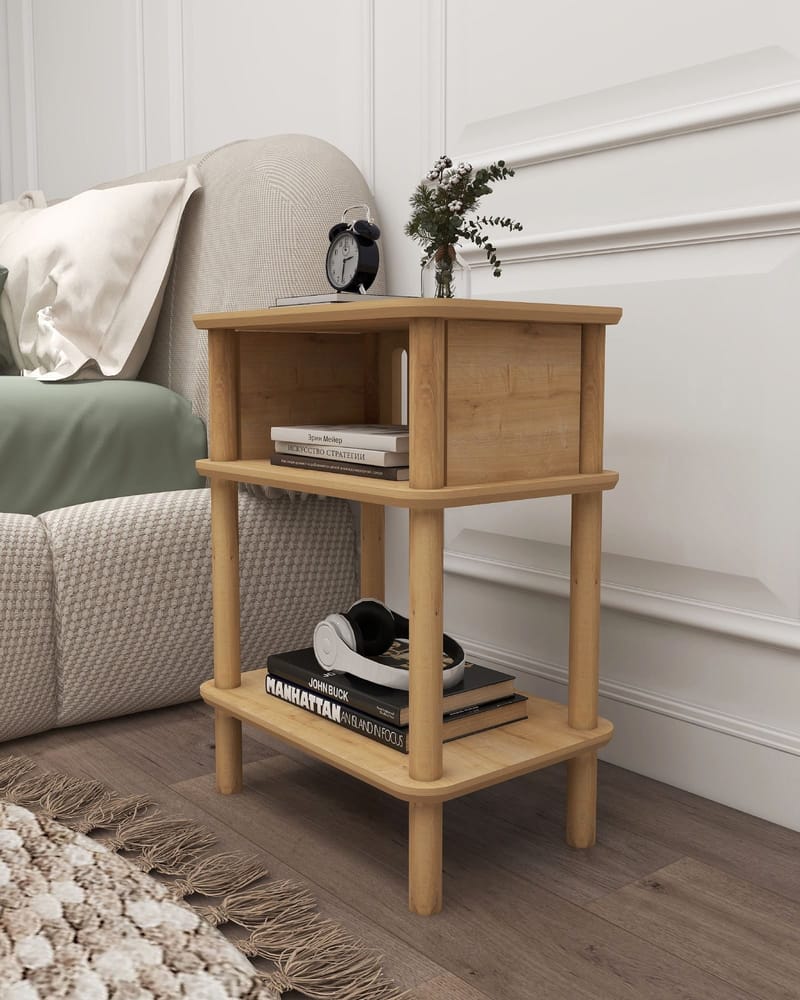 Numira Sivupöytä 48 cm - Tammi - Huonekalut - Pöytä & ruokailuryhmä - Apupöytä & sivupöytä - Tarjotinpöytä & pikkupöytä