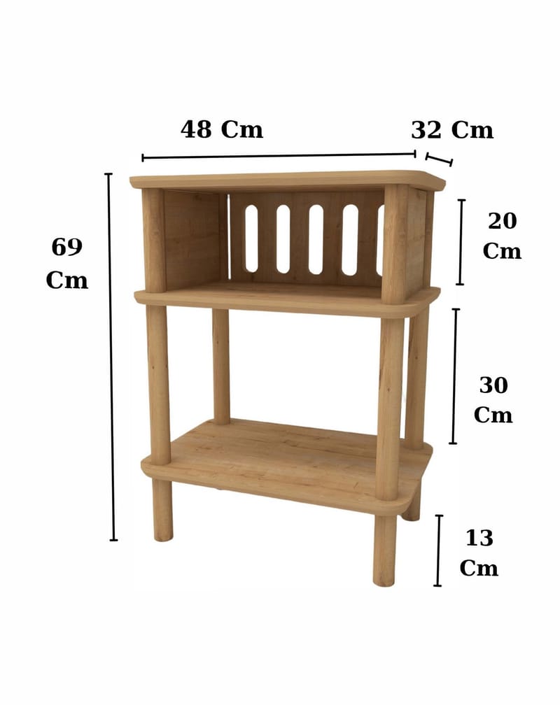 Numira Sivupöytä 48 cm - Tammi - Huonekalut - Pöytä & ruokailuryhmä - Apupöytä & sivupöytä - Tarjotinpöytä & pikkupöytä