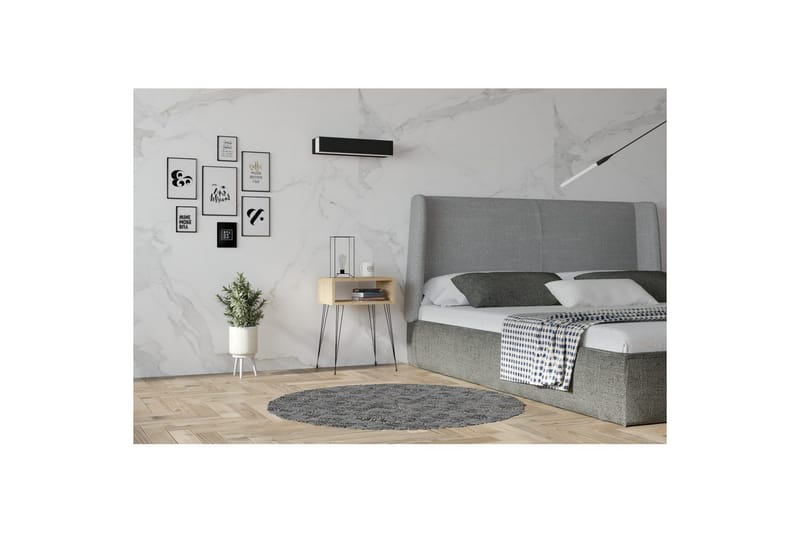 Omren Yöpöytä 45 cm - Tammi/Musta - Huonekalut - Pöytä & ruokailuryhmä - Apupöytä & sivupöytä - Yöpöytä