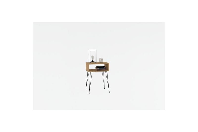 Omren Yöpöytä 45 cm - Tammi/Musta - Huonekalut - Pöytä & ruokailuryhmä - Apupöytä & sivupöytä - Yöpöytä