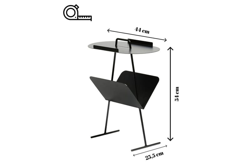 Orren Sivupöytä 44 cm - Musta - Huonekalut - Pöytä & ruokailuryhmä - Apupöytä & sivupöytä - Tarjotinpöytä & pikkupöytä
