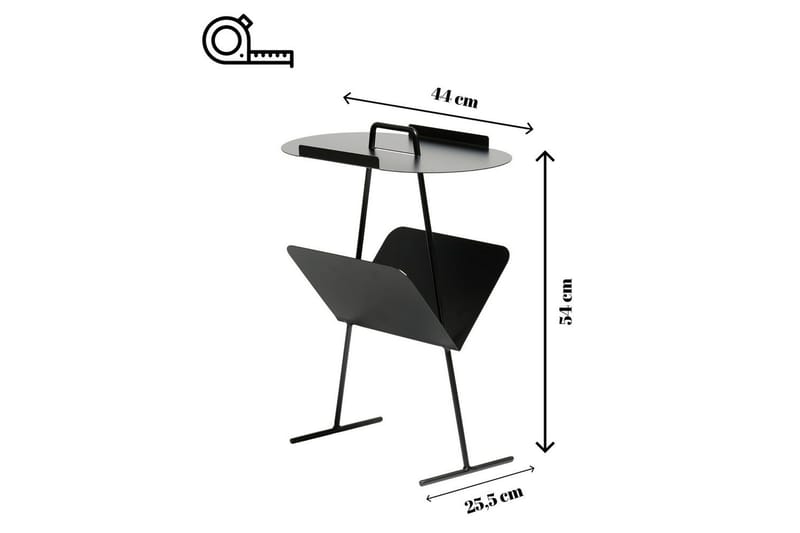 Orren Sivupöytä 44 cm - Musta - Huonekalut - Pöytä & ruokailuryhmä - Apupöytä & sivupöytä - Tarjotinpöytä & pikkupöytä