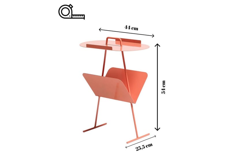 Orren Sivupöytä 44 cm - Vaaleanpunainen - Huonekalut - Pöytä & ruokailuryhmä - Apupöytä & sivupöytä - Tarjotinpöytä & pikkupöytä