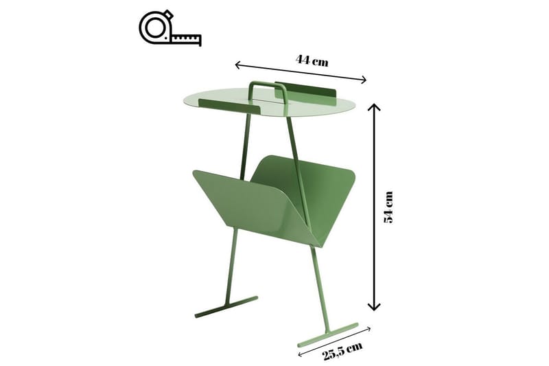 Orren Sivupöytä 44 cm - Vihreä - Huonekalut - Pöytä & ruokailuryhmä - Apupöytä & sivupöytä - Tarjotinpöytä & pikkupöytä