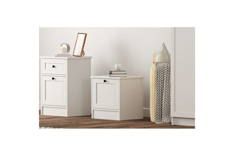 Ovril Yöpöytä 45 cm - Matta Valkoinen - Huonekalut - Pöytä & ruokailuryhmä - Apupöytä & sivupöytä - Yöpöytä