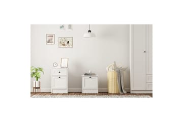 Ovril Yöpöytä 45 cm - Matta Valkoinen - Huonekalut - Pöytä & ruokailuryhmä - Apupöytä & sivupöytä - Yöpöytä