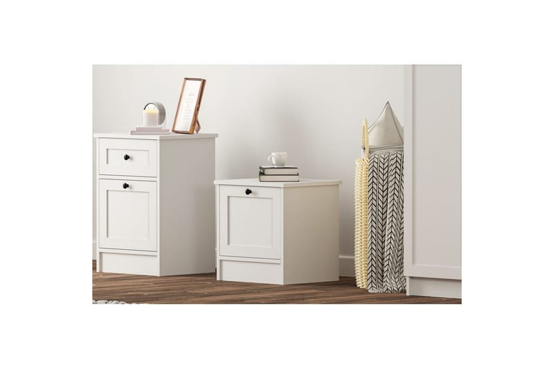 Ovril Yöpöytä 45 cm - Matta Valkoinen - Huonekalut - Pöytä & ruokailuryhmä - Apupöytä & sivupöytä - Yöpöytä