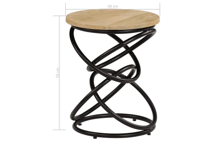 Päätypöytä täysi mangopuu 40x50 cm - Ruskea - Lamppupöytä - Tarjotinpöytä & pikkupöytä