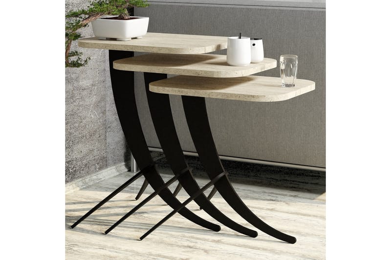 Pion Sarjapöytä - Beige - Huonekalut - Pöytä & ruokailuryhmä - Apupöytä & sivupöytä - Sarjapöytä