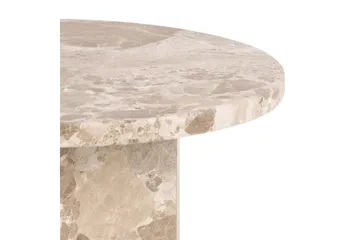 Prisa Pyöreä Sivupöytä Marmorikivestä 50 cm - Beige - Huonekalut - Pöytä & ruokailuryhmä - Apupöytä & sivupöytä - Tarjotinpöytä & pikkupöytä