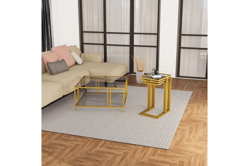 Ransdorp Pöytäsarja 42 cm - Keltainend - Huonekalut - Pöytä & ruokailuryhmä - Apupöytä & sivupöytä - Sarjapöytä