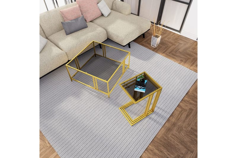 Ransdorp Pöytäsarja 42 cm - Keltainend - Huonekalut - Pöytä & ruokailuryhmä - Apupöytä & sivupöytä - Sarjapöytä