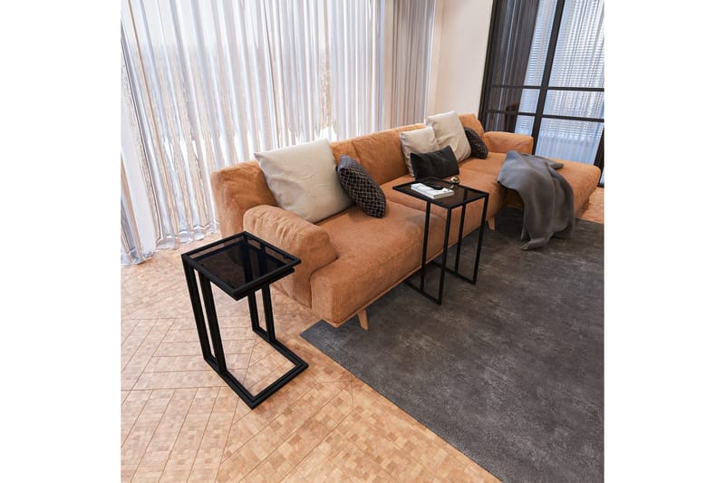 Ransdorp Pöytäsarja 42 cm - Musta - Huonekalut - Pöytä & ruokailuryhmä - Apupöytä & sivupöytä - Sarjapöytä