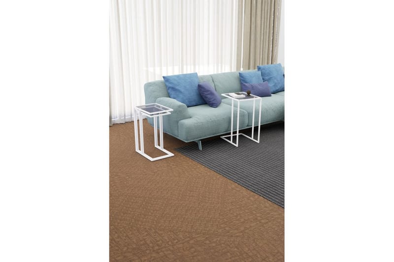 Ransdorp Pöytäsarja 42 cm - Valkoinen - Huonekalut - Pöytä & ruokailuryhmä - Apupöytä & sivupöytä - Sarjapöytä