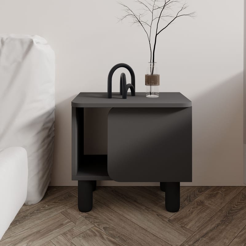 Relento yöpöytä 50x48,6x30 cm - Antrasiitti - Huonekalut - Pöytä & ruokailuryhmä - Apupöytä & sivupöytä - Yöpöytä