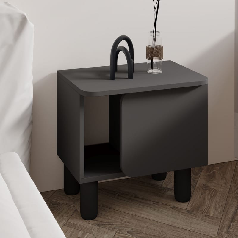 Relento yöpöytä 50x48,6x30 cm - Antrasiitti - Huonekalut - Pöytä & ruokailuryhmä - Apupöytä & sivupöytä - Yöpöytä