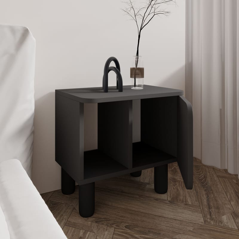 Relento yöpöytä 50x48,6x30 cm - Antrasiitti - Huonekalut - Pöytä & ruokailuryhmä - Apupöytä & sivupöytä - Yöpöytä