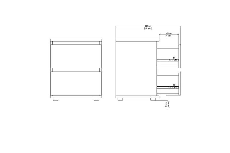 Rengo Yöpöytä 40,2 cm - Luonnonväri - Huonekalut - Pöytä & ruokailuryhmä - Apupöytä & sivupöytä - Yöpöytä