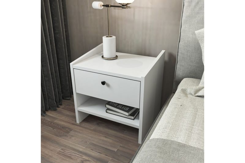 Retzow Yöpöytä - Valkoinen - Huonekalut - Pöytä & ruokailuryhmä - Apupöytä & sivupöytä - Yöpöytä