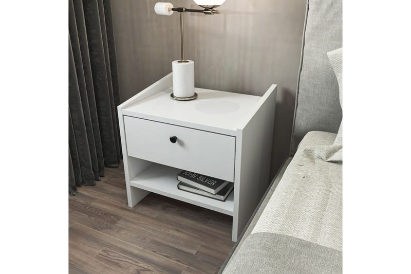 Retzow Yöpöytä - Valkoinen - Huonekalut - Pöytä & ruokailuryhmä - Apupöytä & sivupöytä - Yöpöytä