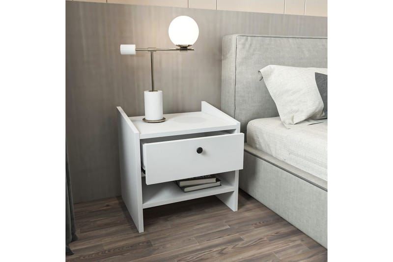 Retzow Yöpöytä - Valkoinen - Huonekalut - Pöytä & ruokailuryhmä - Apupöytä & sivupöytä - Yöpöytä