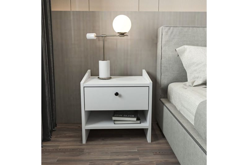 Retzow Yöpöytä - Valkoinen - Huonekalut - Pöytä & ruokailuryhmä - Apupöytä & sivupöytä - Yöpöytä