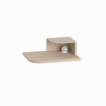 Rilina seinälle kiinnitettävä yöpöytä 40 cm puu- ja tammijäljitelmällä, säilytystila hyllyllä ja led-valaistus - Beige - Huonekalut - Pöytä & ruokailuryhmä - Apupöytä & sivupöytä - Yöpöytä