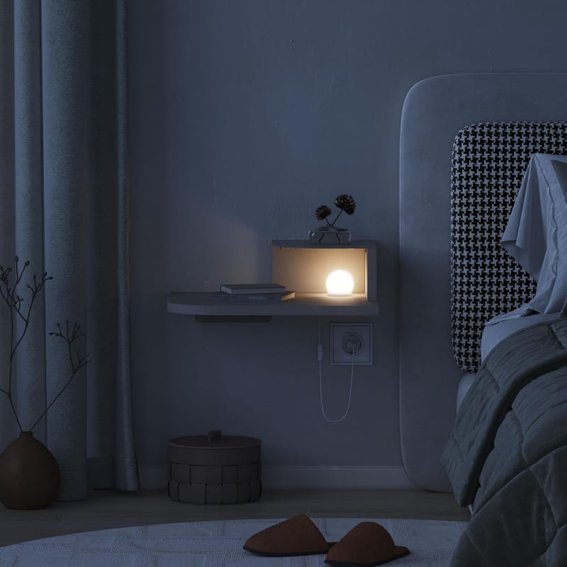 Rilina Yöpöytä 40 cm - Sandstone - Huonekalut - Pöytä & ruokailuryhmä - Apupöytä & sivupöytä - Yöpöytä