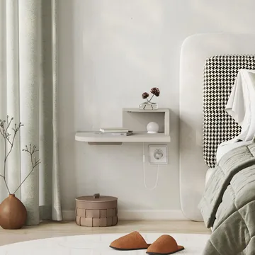 Rilina Yöpöytä 40 cm - Sandstone - Huonekalut - Pöytä & ruokailuryhmä - Apupöytä & sivupöytä - Yöpöytä