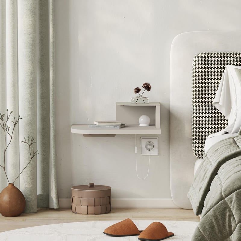 Rilina Yöpöytä 40 cm - Sandstone - Huonekalut - Pöytä & ruokailuryhmä - Apupöytä & sivupöytä - Yöpöytä