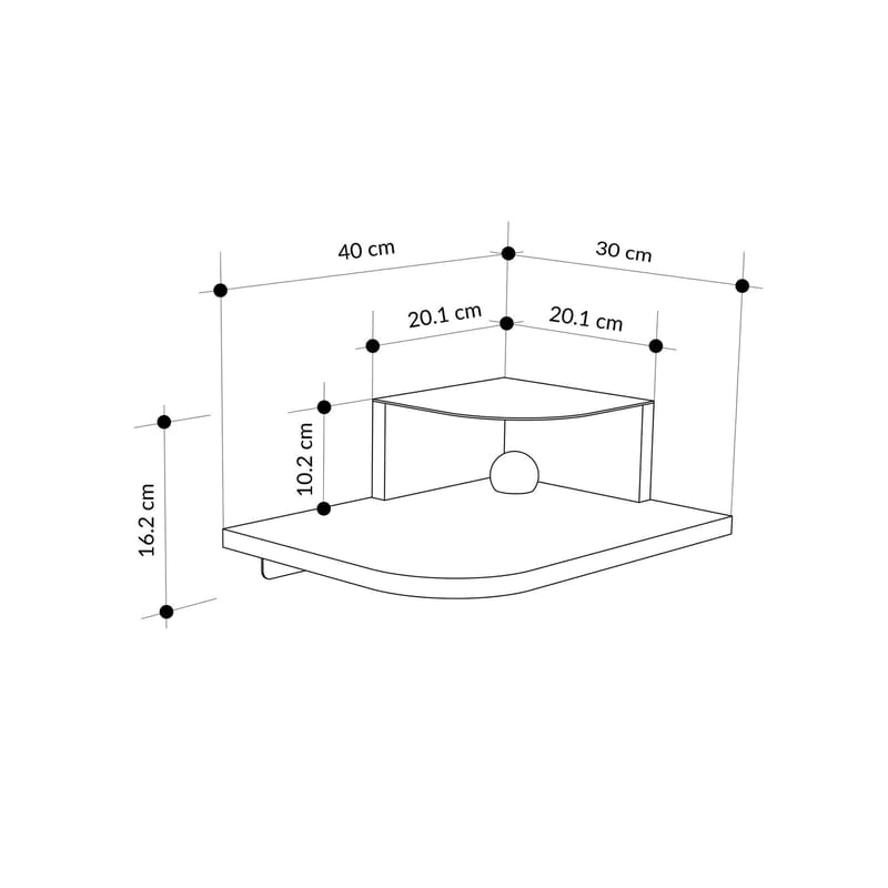 Rilina Yöpöytä 40 cm - Tammi - Huonekalut - Pöytä & ruokailuryhmä - Apupöytä & sivupöytä - Yöpöytä